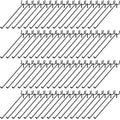 Shimeyao 100 Pcs Peg Board Shelving Hooks Stainless Steel Hanging Board Pegs Wall Display Hooks Bulk for 1/8 1/4 Garage Storage Organizer Accessories(10 Inch,Black)