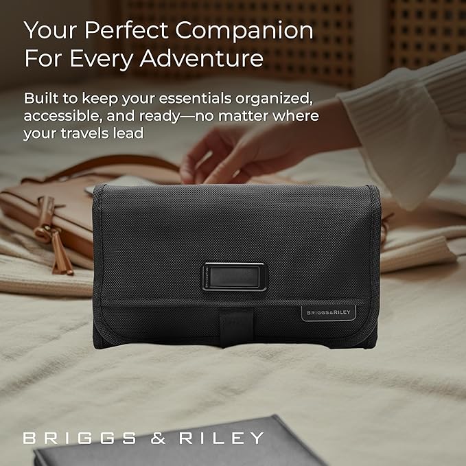 Briggs & Riley Toiletry Kit - Travel Bags for Women & Men, Organizer for Vacation, Dopp Kit for Bathroom Accessories, Makeup, & Skincare