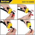 HURRICANE 16” Rivet Nut Tool, Hand Rivet Nut Tool with 13 Metric and SAE Mandrels, 130Pcs Threaded Rivet Nuts, Auto Release Nutsert Rivnut Tool, Durable Riveter Nutsert Hand Tool, Sturdy Plastic Case