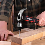 ARROW 16oz Claw Hammer with Shock-Absorbing Fiberglass Handle, Smooth Face and Forged Steel Head, Curved Claw Hammer for Carpentry and General Purpose