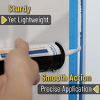 Bates- Caulking Gun, 10:1 Thrust Ratio, Yellow & Black, Caulking Tool Gun, Caulk Gun No Drip, Hand Caulking Guns, Silicone Gun, Caulking Gun Tool, No Drip Caulk Gun, Caulk Guns, Caulking Gun Dripless