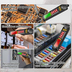 0.5V-600V Multimeter,AC/DC Automotive Test Light,Rechargeable Buzzer Circuit Tester with Sharp Probe,Polarity Indicator Light, Continuity Voltage Fuse Tester Pen with Alligator Clip for Sedan, SUV, RV