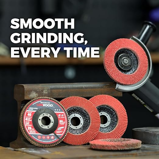 10 Pack Ceramic Flap Discs 4-1/2" x 7/8" Arbor for Angle Grinder, 60 Grit Type 29