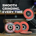 10 Pack Ceramic Flap Discs 4-1/2" x 7/8" Arbor for Angle Grinder, 120 Grit Type 29