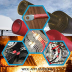 10 FT Diameter 1 Inch 3:1 Heat Shrink Tubing Dual Wall Adhesive Lined Marine Grade Electrical Cable Industrial Heat-Shrink Insulation Wrap Tube Black