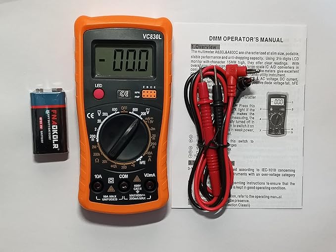 Soldering Iron Kit, Digital Multimeter Kit, Multi Tester, Voltage Tester, Measures AC/DC Voltage, Current, Resistance/Continuity/Diode/Triode. Electric Soldering Iron, Adjustable Temperature