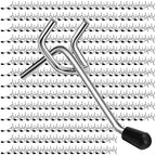 Tatuo 200 Pcs Pegboard Hooks Galvanized Metal Pegs with Rubber Tip Fit 1/4" 1/8" for Garage Store Wall Tool Organization Display(2 Inch)
