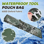 16 Pocket Wrench Roll Organizer, Rolled Tool Pouch Bag with Water Proof Oxford Cloth, Dark Camouflage