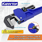 Pipe Wrench set,8" 10" 14" 18" Adjustable Jaw Opening Cast Iron Straight Handle Plumbing Wrench, Perfect Plumbers Tool for Oil Field, Plumbing, Auto Repair, Construction and Mechanics