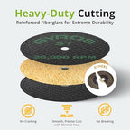 GYROS Cut-Off Wheels for Rotary Tools – 2.5” Super-Tensile Fiberglass Reinforced, 12-Pack | Cuts Stainless Steel, Titanium, Nickel, Carbon & Chrome Alloys | Made in USA 11-42502/12