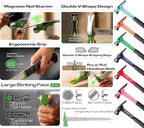 Sturnus Red 13oz Velocity Rip Claw Hammer – 13oz, Lightweight Aluminum & Ergonomic, Pro-Grade with Anti-Vibration Grip (Milled Face, Short Handle)