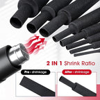 2 in 1 Heat Shrink Braided Sleeving Fabric Tubing-Ideal fit Irregular Shape Hose/Cable/Wire (3/4"(19mm), 40FT)