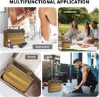 SMONT Toiletry Bag for Men Travel Toiletry Organizer Dopp Kit Travel Organizer Toiletries Travel Bag Shaving Hygiene Bag Bathroom Hanging Men's Toiletry Bag for Short Trips Brown