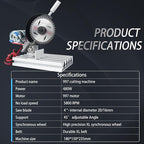 RATTMMOTOR 5" Mini Table Saw for Craft Q99-7 Multipurpose Portable Small Hobby Table Saw Cutting Machine 110V-220V, 0-45° Angle Adjustable, 997 Motor 18000RPM with 480W Power Supply for Crafts