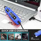 Cordless Rotary Tool, 5 Variable Speed Mini Rotary Tool Kit with 70 Accessories, 3.7V Type-C Charging Power Rotary Tool for Engraving, Sanding, Polishing, Carving, Cutting, DIY Crafts