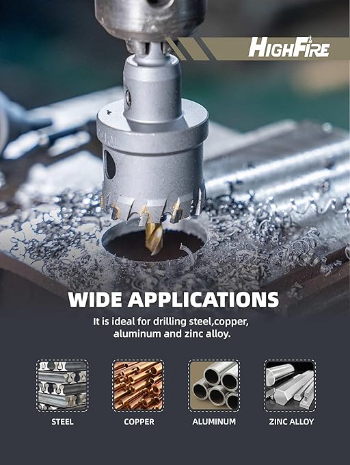 1-1/4" Carbide Hole Saw, Heavy Duty Metal Hole Cutter with Pilot Drill Bit for Cutting Stainless Steel, Metal Sheet and Aluminum Alloy (32mm | 1-1/4")