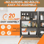 Workbench with Pegboard, Adjustable Heavy Duty Work Table with Wheels, Heavy Duty Workstation, Metal Tool Work Bench for Garage Warehouse Workshop, 48" H x 18" D x 34" W, Black