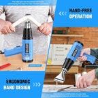 SEEKONE Heat Gun, 1800W Heavy Duty Hot Air Gun Kit Dual-temperature Setting 572℉&1112℉, Hot Heat Gun with Overheat Protection, 4 Nozzles Included, for Shrinking PVC, Stripping Paint, Crafts (5.2ft)