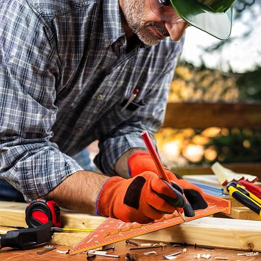 Carpenter Square 7 Inch, Rafter Square for Angle Drawing, Measuring Square Tool, Framing Square Layout Aluminum Tool for Woodworking and Carpentry