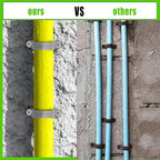 1-1/2 Inch PVC Pipe Strap, 2-Holes Conduit Pipe Clamps Plastic Pipe Supports (Grey, 10 Pcs)