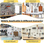 279PCS Metal Pegboard Hooks Organizer Kit for Organizing Various Tools - Heavy Duty 1/4" & 1/8" Pegboard Accessories with Pegboard Bins, Wall Mount Tool Storage for Garage, Workshop & Kitchen