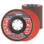 10 Pack Ceramic Flap Discs 4-1/2" x 7/8" Arbor for Angle Grinder, 60 Grit Type 29