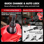 16" Rivet Nut Tool Kit with 15 Metric & SAE Mandrels and 170pcs Rivet Nuts,Visible Stroke, Quick-Change Rivet Nut Tool with Carrying Case (16" Rivet Nut Tool Kit)