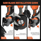 20V Cordless Angle Grinder - High - Power 8500RPM, 4.0Ah Battery, 3 - Speed Adjustable, with 4-1/2" Grinding Discs & Other Accessories & Tool Bag - Works on Metals, Woods, Plastics