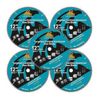 Metal Blade 12 Inch for Aluminum Non Ferrous 60 Teeth Tungsten Carbide Tipped Blade with 5/8-Inch Arbor Pack of 5