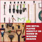 Landhoow Large Magnetic Hooks Heavy Duty Garage Magnet Hooks Strong Storage Utility Magnetic Hangers with Anti Slip Rubber Coating for Indoor and Outdoor Hanging(Red,14 Pcs)