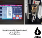 ALBO White Zip Ties Heavy Duty 16 Inch Long 120lb - 100 Pack Plastic Cable Ties 0.3 Inch Thick UV Resistant Tie Wraps for Indoor and Outdoor Use