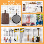 INCLY 4/6 Inch Pegboard Hooks, 36 Pack Heavy Duty Double Arm Peg Board Straight Hooks, Peg Board Tool Hangers Fit for 1/4" Pegboard Garage Hanging Tools, Craft Organizing, Kitchen, Store