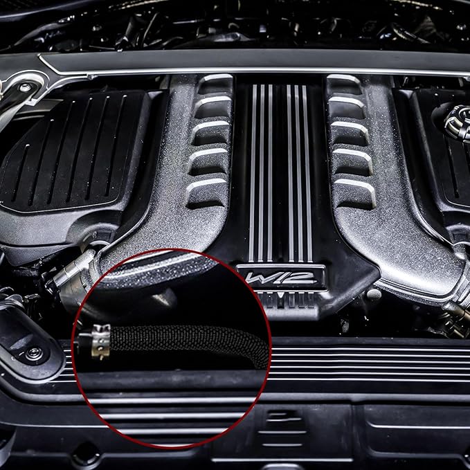 Automotive Wire Loom High Temperature Braided Wire Loom, Split-Sleeve Heat Resistant Wiring Loom Cord Cover for Harness Wires, Self-Wrapping Heavy Duty Sheathing Cable Management Black（10ft-4/5inch ）