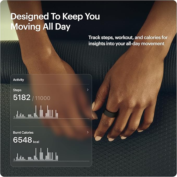 ULTRAHUMAN Ring AIR-Smart Ring Health Tracker, Size First Sizing Kit,Sleep Tracker,Smart Ring for Men/Women,Fitness Tracker (Made in India, Matte Grey, 5)