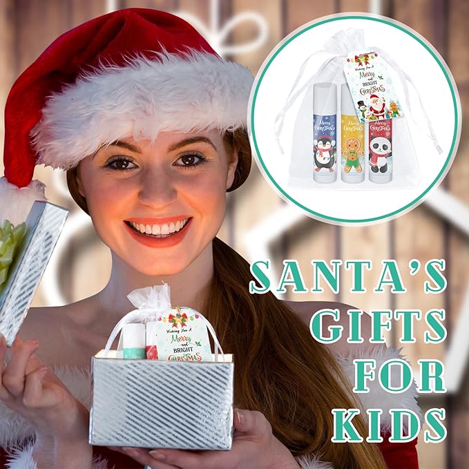 100 Pack Christmas Party Gifts Bulk Lip Balms Favors Bulk Christmas Stocking Stuffers Holiday Party Goodies Gifts Small Thank You Employee Appreciation Gifts for Women Men Coworkers Staff-VeraVaultWomen