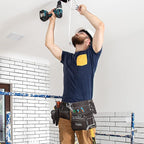 FUERI Leather Tool Belt Bag Men Pouch Heavy Duty Tools Pouches Organizer for Carpenter Construction Electrician Belts Bags Holder (11 Pocket Chocolate, Adjustable)