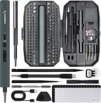 STREBITO Electric Screwdriver 155 in 1 Mini Electric Screwdriver Set, Max 5 N.m, 140 S2 Magnetic Bits, 3 Torque Settings, 650mAh Power Screwdriver Cordless Rechargeable, Repair Tool Kit for PC Phone