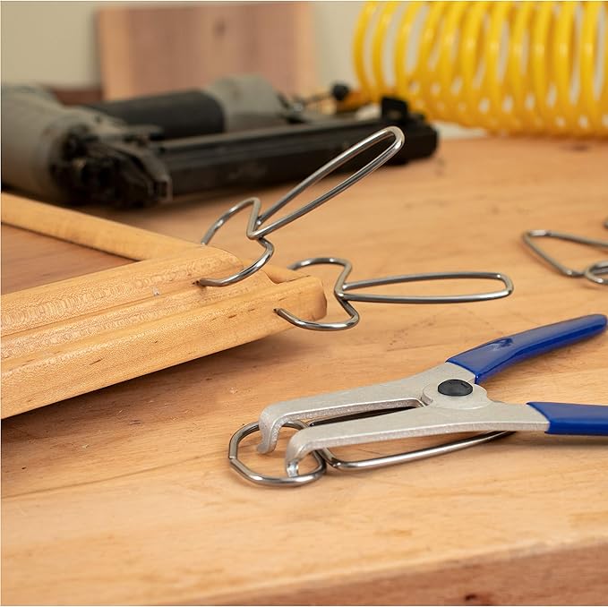 Fulton Miter Spring Clamps for Woodworking Set, Wood Trim, Picture Frames, Crown Molding Tool, Hip Clip and 13 Spring Miter Clamps for Trim, Finish Carpenter Tools, Made in the USA