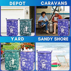1 Pcs 30 Gallon Collapsible Trash Can Portable Waterproof Reusable with Zippered Lid for RV's, Camping, Recycling, Yard Waste, Leaf Bag, Children Toy Bin (Trash)