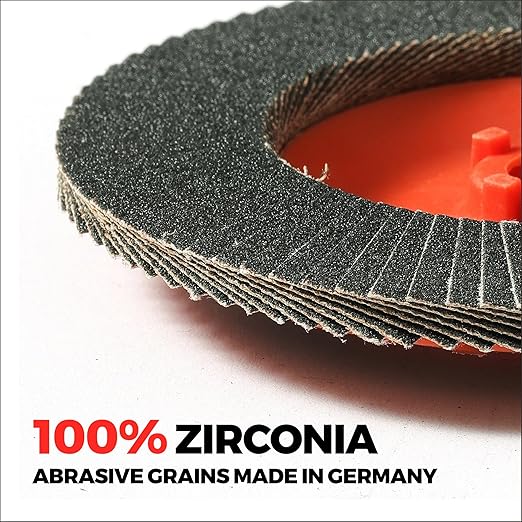 Jumbo Zirconia Flap Discs 4 1/2 for Angle Grinder, 120 Grit Type 27 High Density Trimmable 5/8"-11 inch Grinding Wheels for Grinding, Rust Removal, Sanding and Finishing - 10 Pack