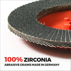 Jumbo Zirconia Flap Discs 4 1/2 for Angle Grinder, 120 Grit Type 27 High Density Trimmable 5/8"-11 inch Grinding Wheels for Grinding, Rust Removal, Sanding and Finishing - 10 Pack