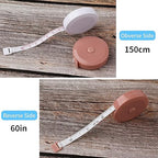 Tape Measure, Measuring Tape for Body Measurements Retractable,Fabric Sewing Tailor Cloth Knitting Craft Weight Loss Measurements Dual Sided 4 Pack (White)
