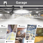 15 Pack 150W UFO Led High Bay Light,120VAC,21050LM 5000K Daylight Area Lighting,IP66 Waterproof 650W MH/HPS with Plug Commercial Bay Lighting for Warehouse/Shop/Workshop/Barn/Gym/Factory