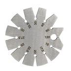 1 PCS Brushed Silver 15-120 Degree Bevel Gauge, Stainless Steel Axe Angle Gauge Round Shape