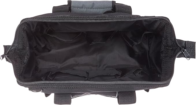 Amazon Basics Durable Wear-Resistant Base, Tool Small Standard Bag with Strap, 12 Inch, Black & Gray