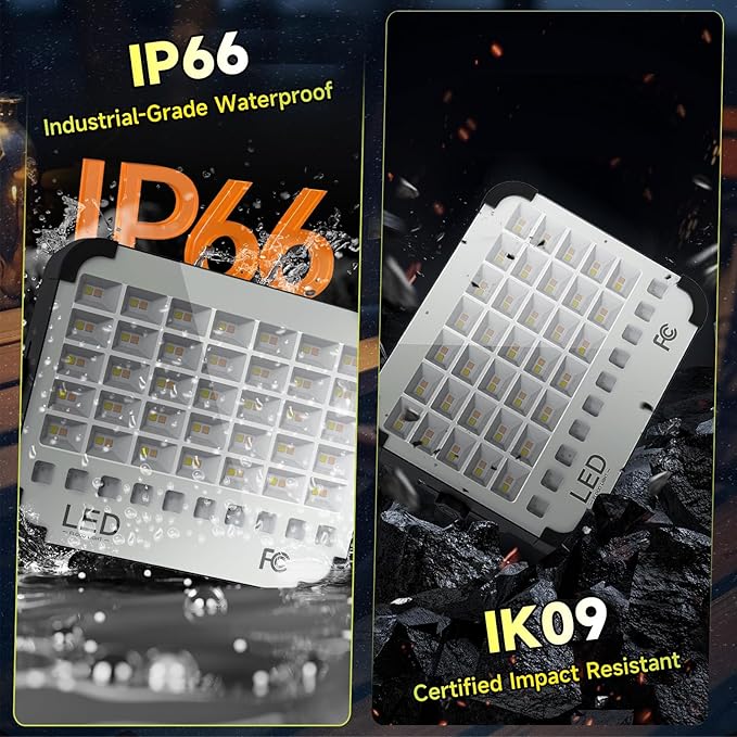 200W LED Solar Work Light 20000LM Magnetic Portable Light, 20000mAh Rechargeable with 5 Modes, IP66 Waterproof for Outdoor Camping, Car Repair, Building, Workshop, Garage, Emergency