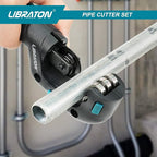Libraton Pipe Cutter, Tubing Cutter, Copper Pipe Cutter, 5/32” to 1-1/4” Outer Diameter, Tube Cutter with Deburring Tool, Copper Cutter, Pipe Cutter Tool for Copper, and Thin Stainless Steel Tube