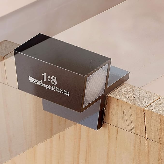 Dovetail Saw Guide Set – 1:8 & 45°/90° Magnetic Layout Tool for Joinery in Hardwood and Framing – CNC Aluminum Precision Marker for Woodworking Projects