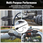 YHK Chain Pipe Wrench, Chain Tongs with 41.3" Chain Length and 35.4”-47.2” Telescopic Handle Length, Chain Wrench for Pipe Installation, Repair, and Maintenance, Fit for 1-1/2"-8" Pipe Diameters