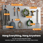 4 Pack Large Heavy Duty Magnetic Hook Extra Strong Magnetic Garage Hooks Big NdFeB Industrial Magnet Hooks Magnetic Utility Storage Holder Organization with Anti-Slip Coating for Hanging Garden Tool